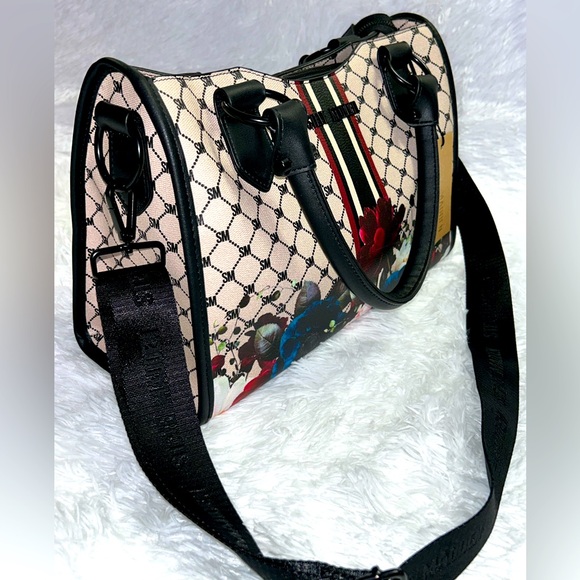 Steve Madden Floral Logo Satchel Handbag NWT - Picture 5 of 7